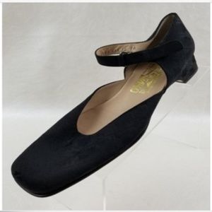 Salvatore Ferragamo Square Fabric Shoes Sz 10 4A